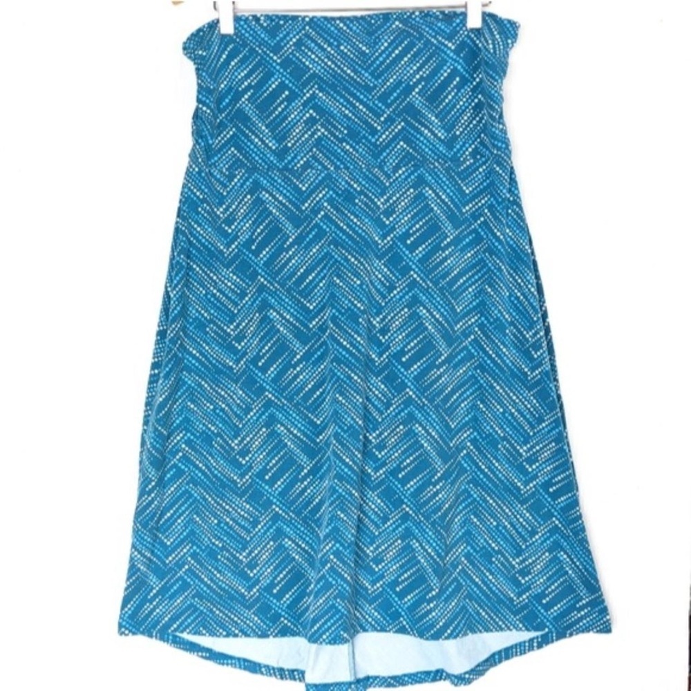 Like new Eddie Bauer blue high low skirt